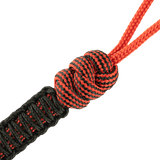M-Tac Lanyard Scandinavian Mannaz musta-punaisessa paracordissa skandinaavisella helmellä. Käytännöllinen veitsille ja varusteille.