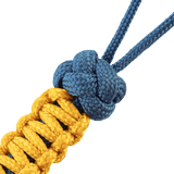M-Tac Lanyard Scandinavian Small Chinese Knot sininen ja keltainen paracord, dekoratiivinen perle, lisävaruste veitsille ja taskulampuille