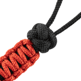 M-Tac Lanyard Scandinavian Small Chinese Knot paracord ja skandinaavinen koristeperle, musta ja punainen