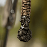 M-Tac Knife Lanyard Ninja paracord, cupronickel perle, tyylikäs lisä taskuun, 14,5 cm, joustava kahvan jatke