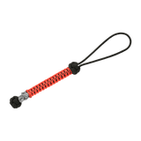 M-Tac Knife Lanyard Ninja musta ja punainen paracord, cupronickel perler, 14,5 cm, käytännöllinen kahvan jatke