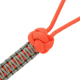 M-Tac Knife Lanyard Ninja punotusta paracordista, oranssi ja harmaa muotoilu, lisää tyyliä ja toimintoa veitseesi. Käytännöllinen lanyard nopeaan veitsen käyttöön