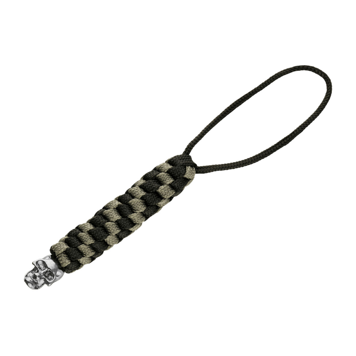 M-Tac Knife Lanyard Helix Skull - punottu paracord-lanyard luurankokoristeella, antaa tyyliä ja nopean pääsyn taskuveitseesi