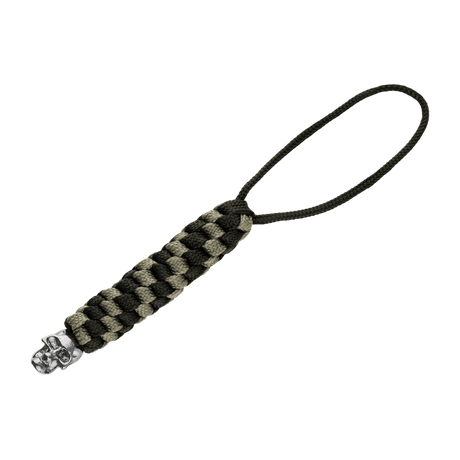 M-Tac Knife Lanyard Helix Skull - punottu paracord-lanyard luurankokoristeella, antaa tyyliä ja nopean pääsyn taskuveitseesi