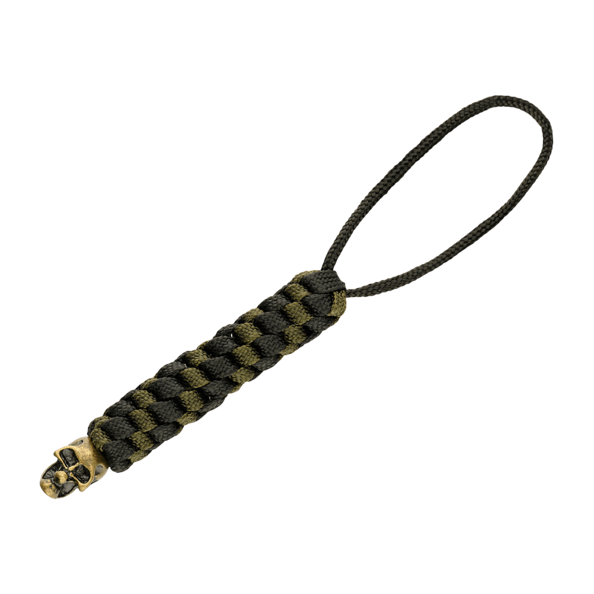 M-Tac Knife Lanyard Helix Skull, punottu paracord-lanyard kallodetaljilla, lisää tyyliä ja ilmettä taskuveitseen, helppo vetää esiin.