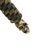 M-Tac Knife Lanyard Helix Skull punottua paracordia metallikallolla, suunniteltu lisäämään tyyliä ja toimivuutta taskuveitsiin.