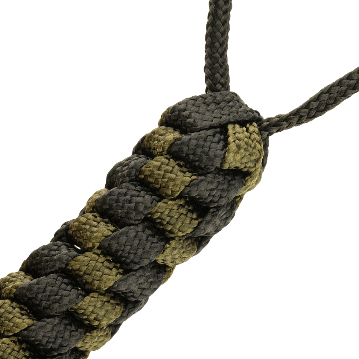 M-Tac Knife Lanyard Helix Skull punottu paracord, tyylikäs vihreä‑musta väriyhdistelmä.
