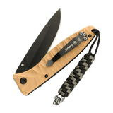 M-Tac Knife Lanyard Helix Skull punottu paracord ja kallo, lisää tyyliä taskuveitsiin ja toimii joustavana jatkeena.