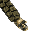 M-Tac Knife Lanyard Cuboid Skull paracordilla ja koristeellisella pääkallohelmellä, tyylikäs kahvan jatke ja helppo tunnistaa.