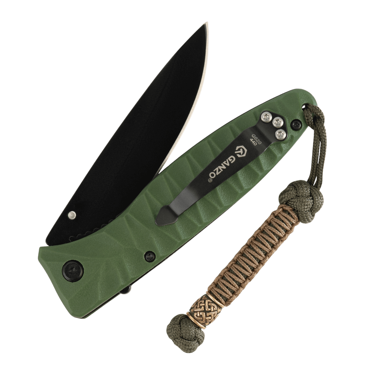 M-Tac Knife Lanyard Celtic, punottu paracord, tyylikäs veitsilisävaruste joka korostaa persoonaa ja helpottaa etsintää.