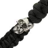 M-Tac Loopy Snake Skull Lanyard punotulla paracordilla ja hopeanvärisellä kallo-yksityiskohdalla, ihanteellinen vetämään veitsiä nopeasti ja tyylikkäästi.