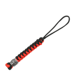 Punainen ja musta M-Tac Viper Lanyard Scandinavian punotulla paracordilla ja Viper-helmellä. Täydellinen veitsille ja pienille työvälineille.