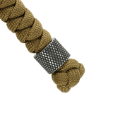 Punottu paracord-lanyard Viper-helmellä ruostumattomasta teräksestä, M-Tac Viper Lanyard Stainless Steel lähikuvassa.