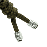 M-Tac Zeus Stainless Steel Lanyard, punottu paracord ja koristeellinen helmi ruostumattomasta teräksestä, täydellinen nopeaan varusteiden käyttöön.