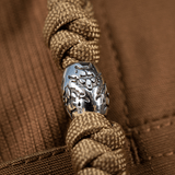 M-Tac Zeus Stainless Steel Lanyard punotulla paracordilla ja koristehelmellä, ihanteellinen nopeaan pääsyyn veitseen ja varusteisiin.