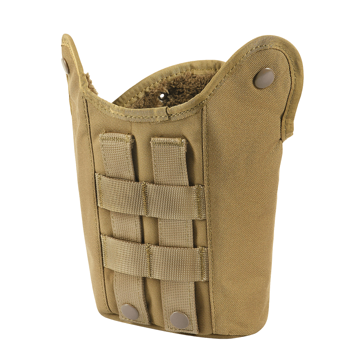 M-Tac Flaskeholder MOLLE kulutusta kestävästä polyesterista PVC-pinnoitteella. Täydellinen retkeilyyn ja ulkoiluun. Mitat: 120 x 70 x 170 mm.
