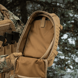 M-Tac reppu Sturm Elite Gen.II avoinna tilavalla sisäosalla ja MOLLE-järjestelmällä, sopii omavaraisille retkille. Valmistettu Cordurasta.