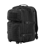 M-Tac Large Assault Pack Laser Cut -reppu, MOLLE-järjestelmä ja tuuletustasku, musta malli