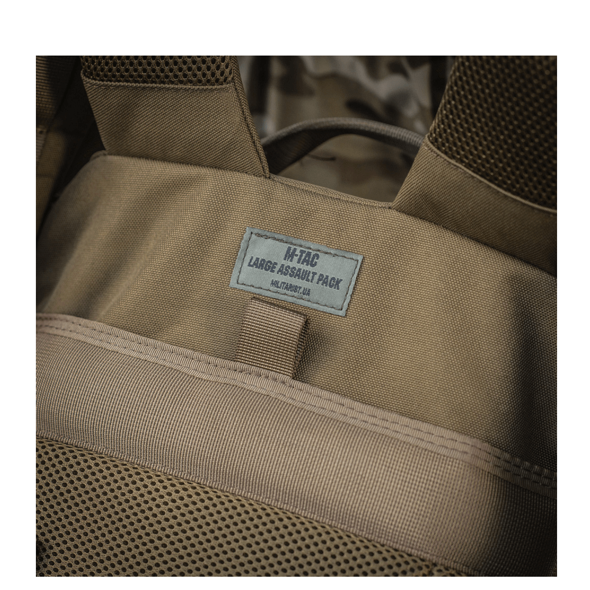 M-Tac Large Assault Pack -reppu MOLLE-järjestelmällä ja pehmustetuilla olkahihnoilla, sopii lyhyille vaelluksille ja kaupunkikäyttöön.