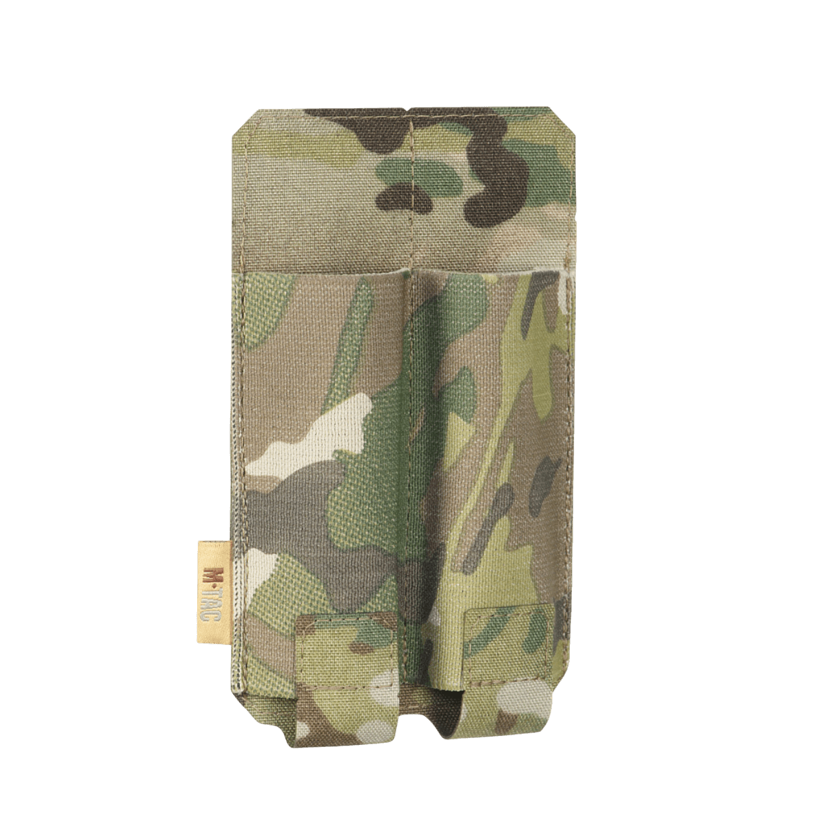 M-Tac Double Magazine Pouch APS Laser Cut Cordurasta MOLLE-kiinnityksellä, camo-kuosi, turvalliseen APS-lippaiden kuljetukseen.