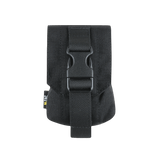 M-Tac Fragmentgranaattitasku Laser Cut mustasta nylonista turvallisella soljella, gallerian sijainti 1, säilytystä kranaatille tai vastaavalle varustukselle.