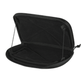 M-Tac Admin Pouch Large Elite avattuna, musta velour-tarrasisustus, valmistettu kestävästä Cordurasta taktiseen säilytykseen.