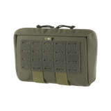 M-Tac Admin Pouch X-Large Elite valmistettu kestävästä Cordura-materiaalista, veluuritarralla modulaarisille insertille, ihanteellinen taktiseen varustukseen.