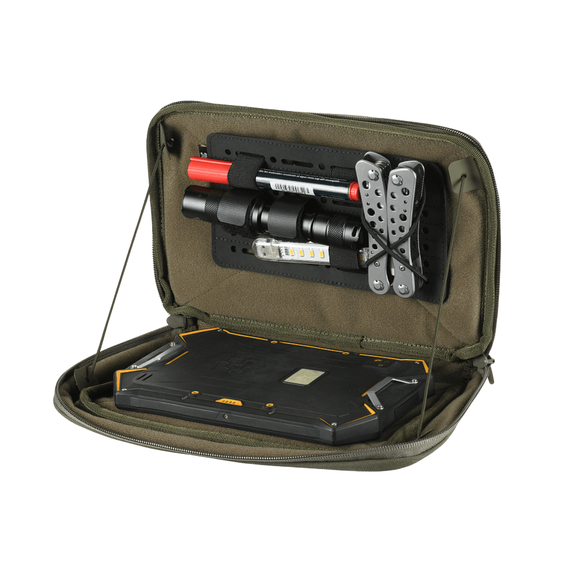 M-Tac Admin Pouch X-Large Elite järjestelyosioilla, sopii taktiseen varustukseen, valmistettu kestävästä Cordura 500D:stä ja Squadronista.