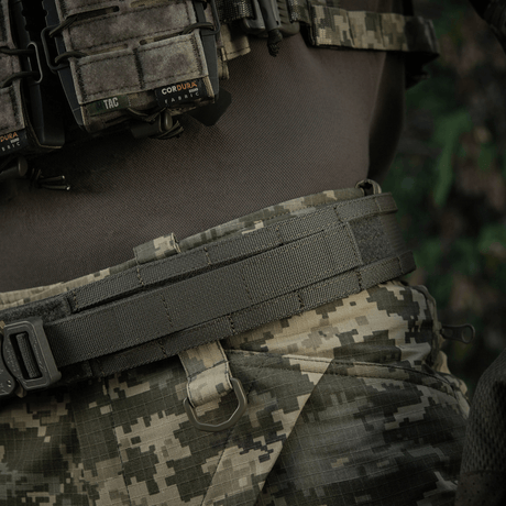 M-Tac Range -vyö Cobra Buckle Gen.IV taktinen vyö sotilas- ja poliisikäyttöön lipastaskuilla ja korkealla lujuudella komposiittimateriaalissa.