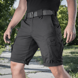 M-Tac Shorts Aggressor Gen.II Flex mustat, valmistettu kestävästä ripstop-kankaasta, täydelliset ulkoiluun, harjoitteluun ja vapaa-aikaan.