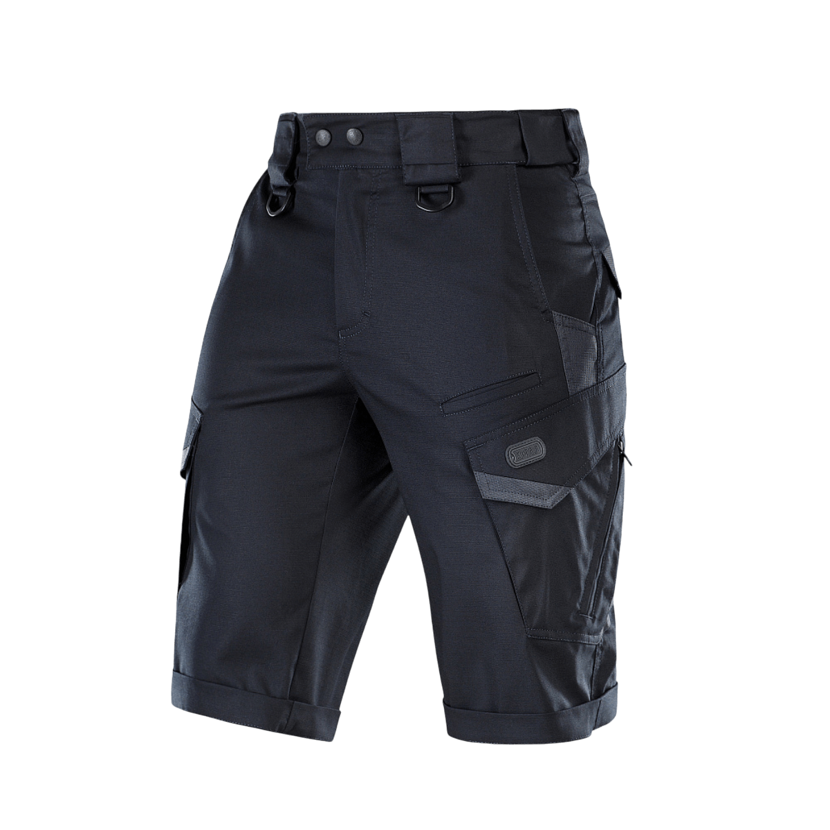 M-Tac Shorts Aggressor Gen.II Flex mustana ripstop-kankaalla, taktinen muotoilu ja Teflon-pinnoite, vettä ja likaa hylkivä.