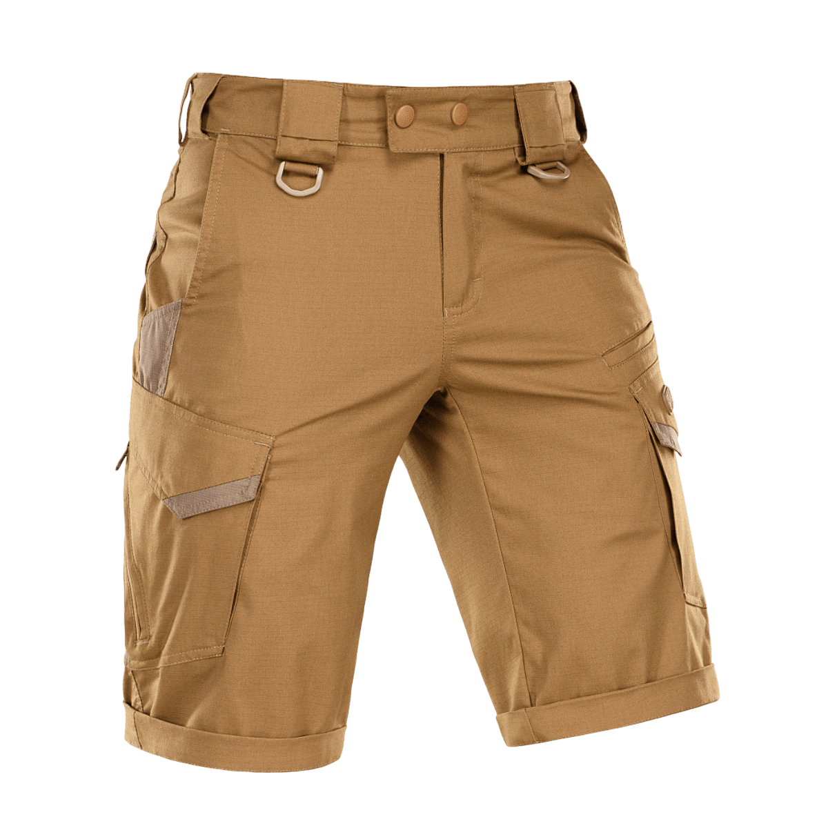 M-Tac Shorts Aggressor Gen.II Flex beigestä ripstop-materiaalista, sopii harjoitteluun ja vapaa-aikaan.