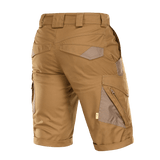 M-Tac Shorts Aggressor Gen.II Flex takaa kuvattuna, monipuoliset taktiset shortsit ripstop-materiaalista Teflon-pinnoitteella.