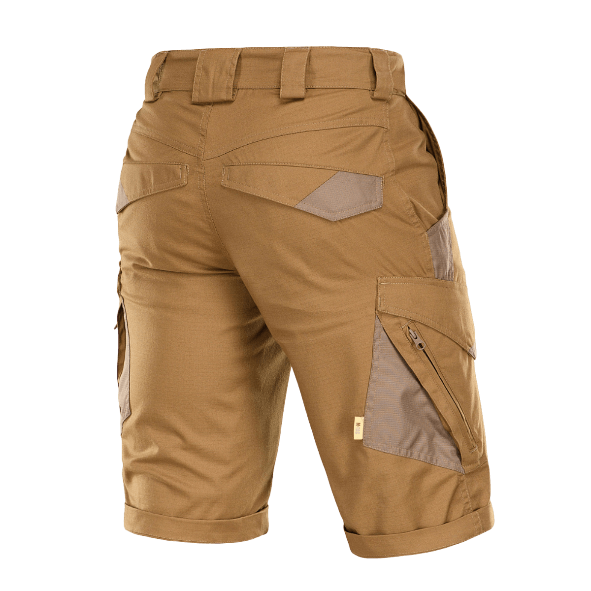 M-Tac Shorts Aggressor Gen.II Flex takaa kuvattuna, monipuoliset taktiset shortsit ripstop-materiaalista Teflon-pinnoitteella.