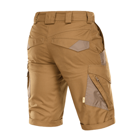 M-Tac Shorts Aggressor Gen.II Flex takaa kuvattuna, monipuoliset taktiset shortsit ripstop-materiaalista Teflon-pinnoitteella.