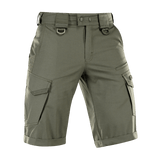M-Tac Shorts Aggressor Gen.II Flex oliivinvihreänä, kevyet ja toiminnalliset harjoitteluun ja vapaa-aikaan, ripstop-materiaali Teflon-pinnoitteella.