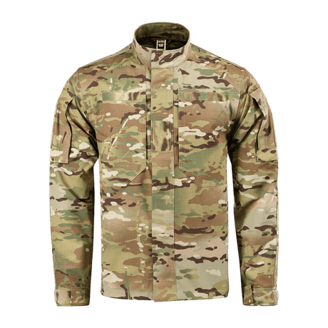 M-Tac Military Elite NYCO -takki MultiCam-kuosissa, pystykaulus, YKK-vetoketju ja puoli-istuva leikkaus, sopii sotilaskäyttöön