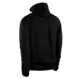 M-Tac Lite Microfleece Hættetrøje takakuva mustasta mikrofleecestä, näyttää hupun ja joustavat hihansuut mukavaan istuvuuteen