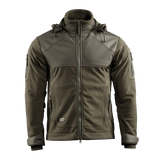 M-Tac Norman Windblock -fleecetakki softshell-paneeleilla, suunniteltu mukavuuteen ja lämpöön, sopii siirtymäkausiin ja pakkaselle.