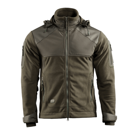 M-Tac Norman Windblock -fleecetakki softshell-paneeleilla, suunniteltu mukavuuteen ja lämpöön, sopii siirtymäkausiin ja pakkaselle.