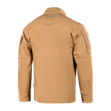 M-Tac Patrol Flex -takki beige, vahvistetulla olkapääosalla ja tuuletusrei'illä, taktiseen käyttöön.