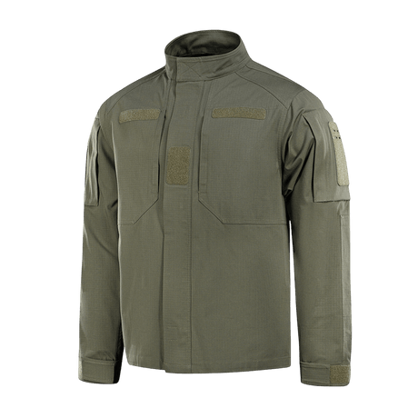 M-Tac Patrol Flex -takki Velcro- ja YKK-fittingseillä, sopii taktiseen käyttöön, pystykrae, tuuletusreiät ja hihan vetoketjutaskut.