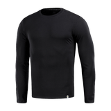 Musta M-Tac Long-sleeve T-shirt 93/7, puuvillaa ja elastaania, sopii arkeen, urheiluun, metsästykseen ja ulkoiluun. Pehmeä ja kestävä.
