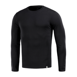 Musta M-Tac Long-sleeve T-shirt 93/7, puuvillaa ja elastaania, sopii arkeen, urheiluun, metsästykseen ja ulkoiluun. Pehmeä ja kestävä.