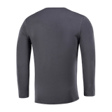 M-Tac Long-sleeve T-shirt 93/7 harmaa, 93% puuvillaa ja 7% elastaania, sopii arkeen, urheiluun, metsästykseen ja ulkoiluun.