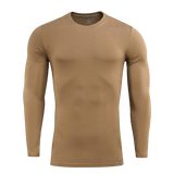 M-Tac Long-sleeve T-shirt 93/7 ruskeana, kestävä ja joustava design 93% puuvillaa ja 7% elastaania, sopii arkeen ja urheiluun.