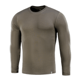 M-Tac Long-sleeve T-shirt 93/7 paksusta, joustavasta laadukasta neuloksesta, sopii arkeen ja ulkoiluun, valmistettu 93% puuvillasta ja 7% elastaanista.