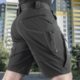 M-Tac Shorts Rubicon Flex tumman oliivin värisenä suunniteltu kesäkäyttöön mukavuutta ja toiminnallisuutta varten, cargotaskut ja "4-Way Stretch" materiaali.