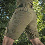 M-Tac Shorts Rubicon Flex tummanoliivinvihreät, erikoismuotoillut cargotaskut ja 4-suuntainen stretch-materiaali mukavuuteen ja liikkuvuuteen.