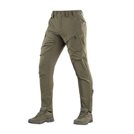 M-Tac Rubicon Flex -housut 4-Way Stretch -kankaasta, sopivat treeniin, työhön ja matkustukseen; mukavuutta ja liikkumisvapautta.